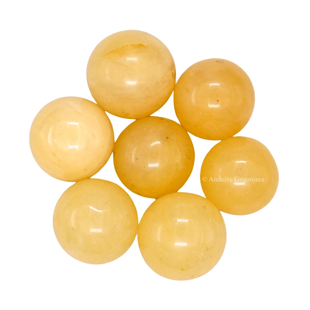 Yellow Calcite Sphere (1 Inch)