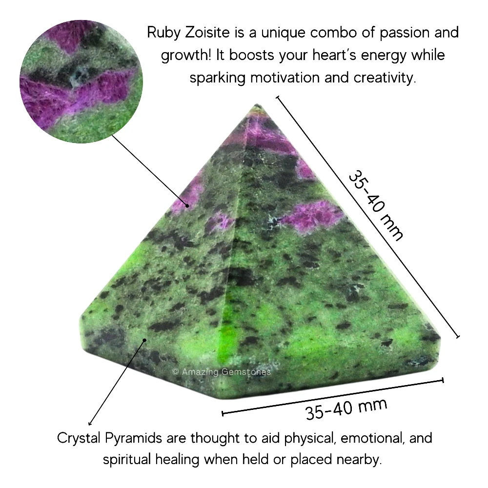 Ruby Zoisite Pyramid (1.5 Inch)