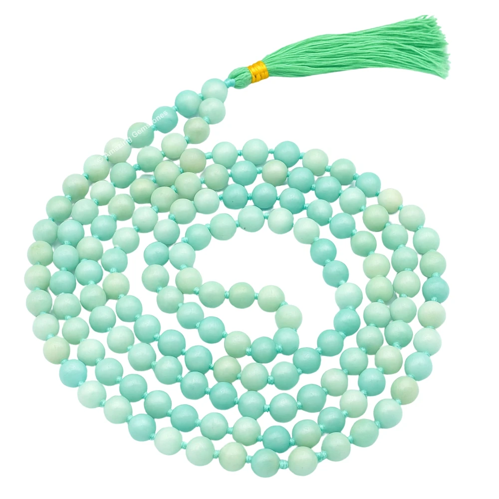 Amazonite Mala (Hand Knotted)
