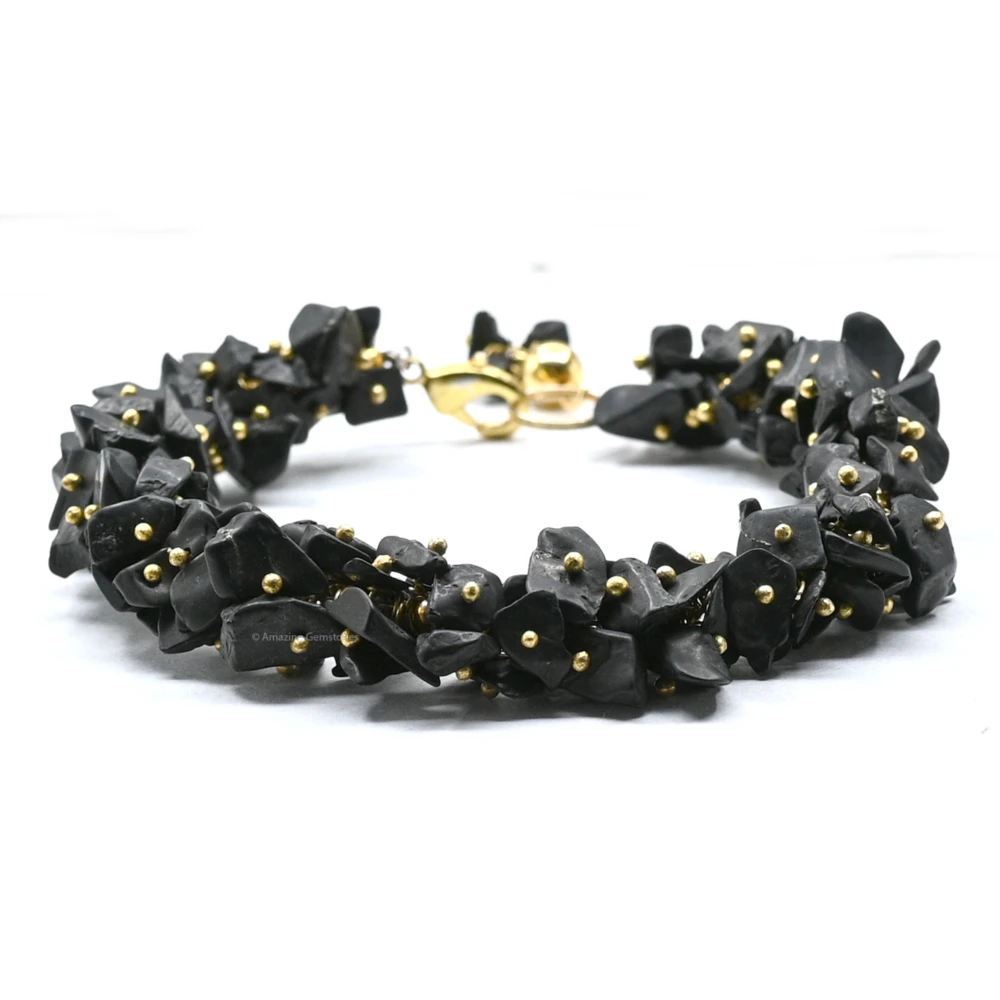 Shungite Chip Bracelet (Fuse, Adjustable)