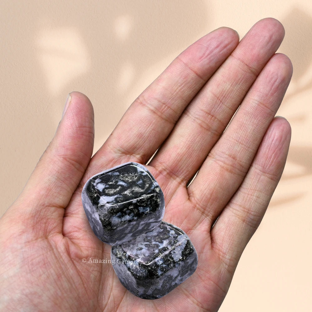 Tumbled Indigo Gabbro Stone Crystals (1 oz)