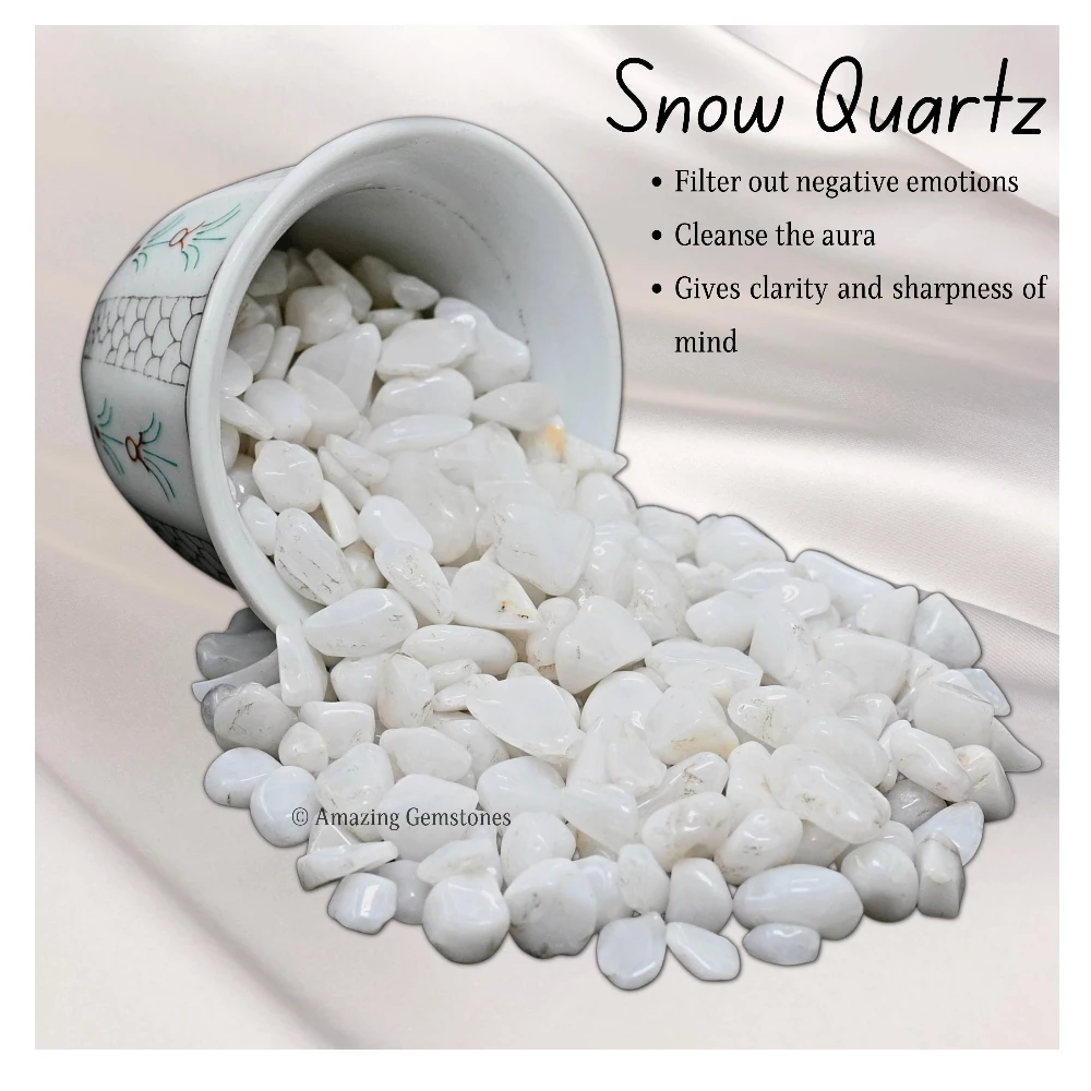 Snow Quartz Chips (1LB)