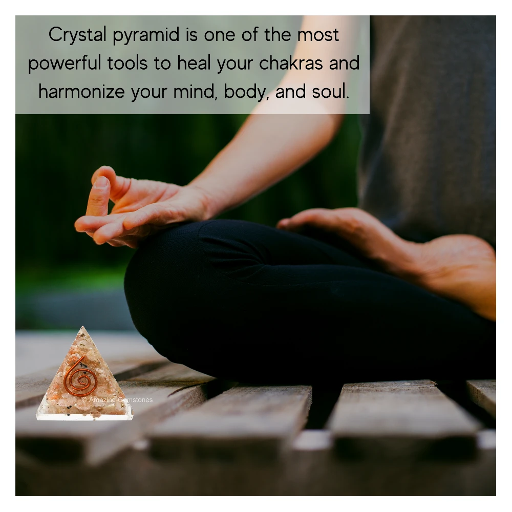 Sunstone Orgone Pyramid - Mini