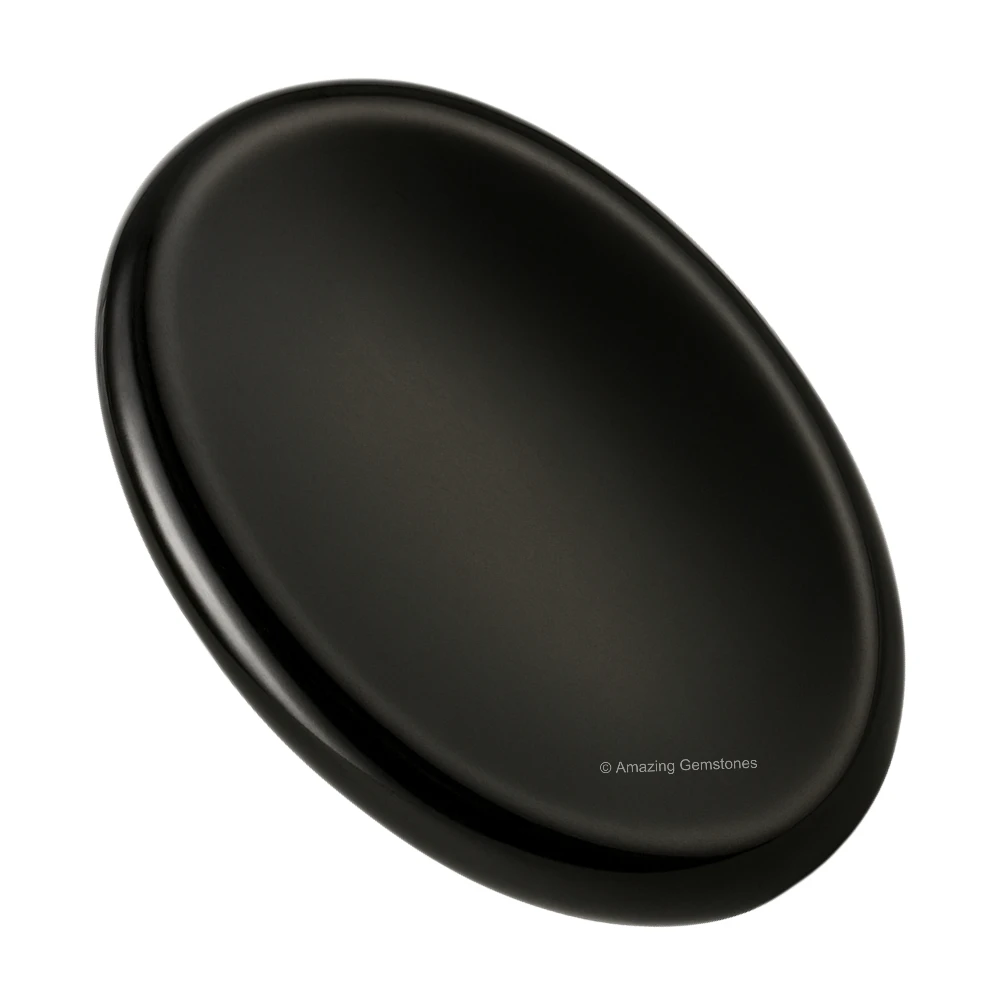 Black Agate Worry Stone