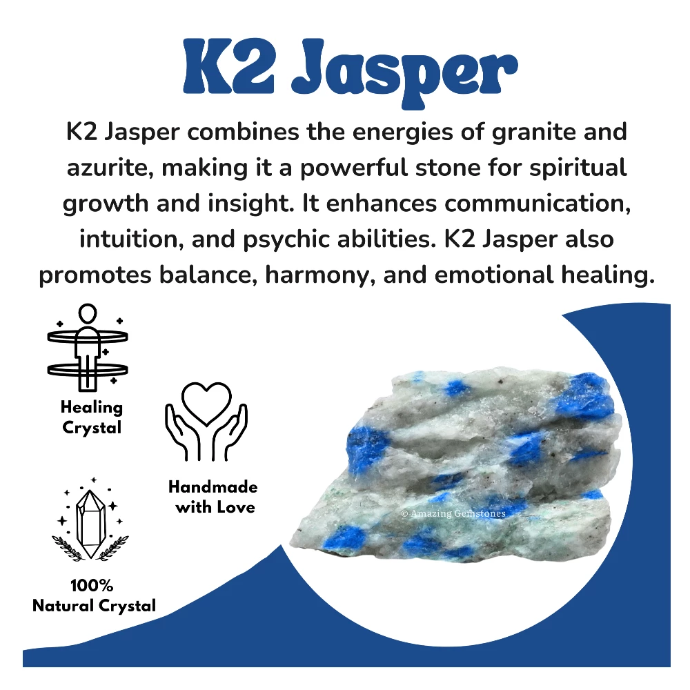 K2 Jasper Raw Crystals (2 Pieces)