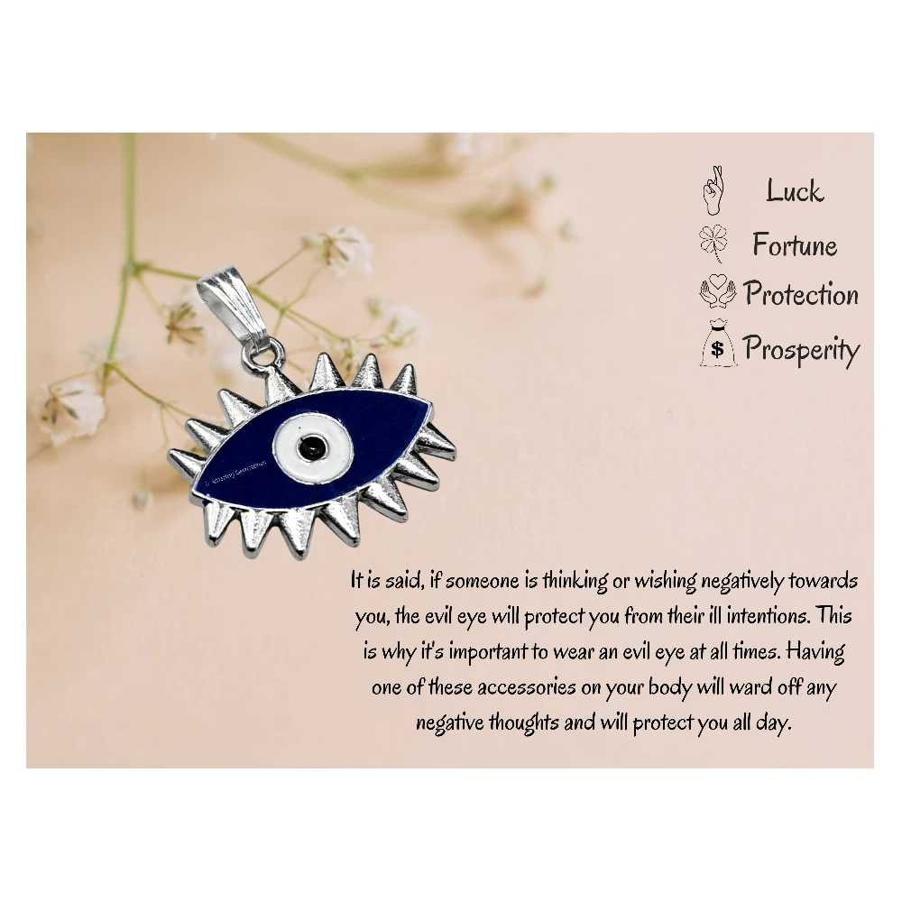 Blue Evil Eye Pendant - Exclusive (Silver)