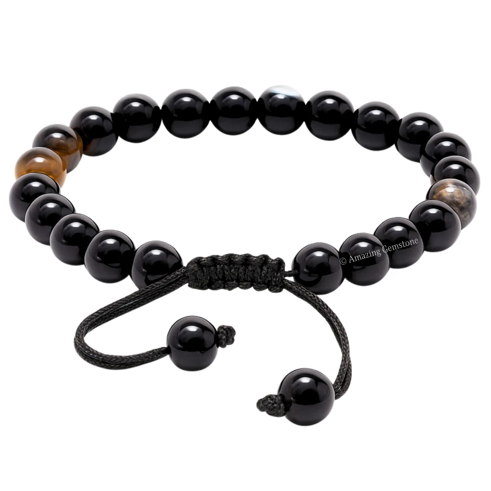 Black Bended Bracelet (Adjustable)