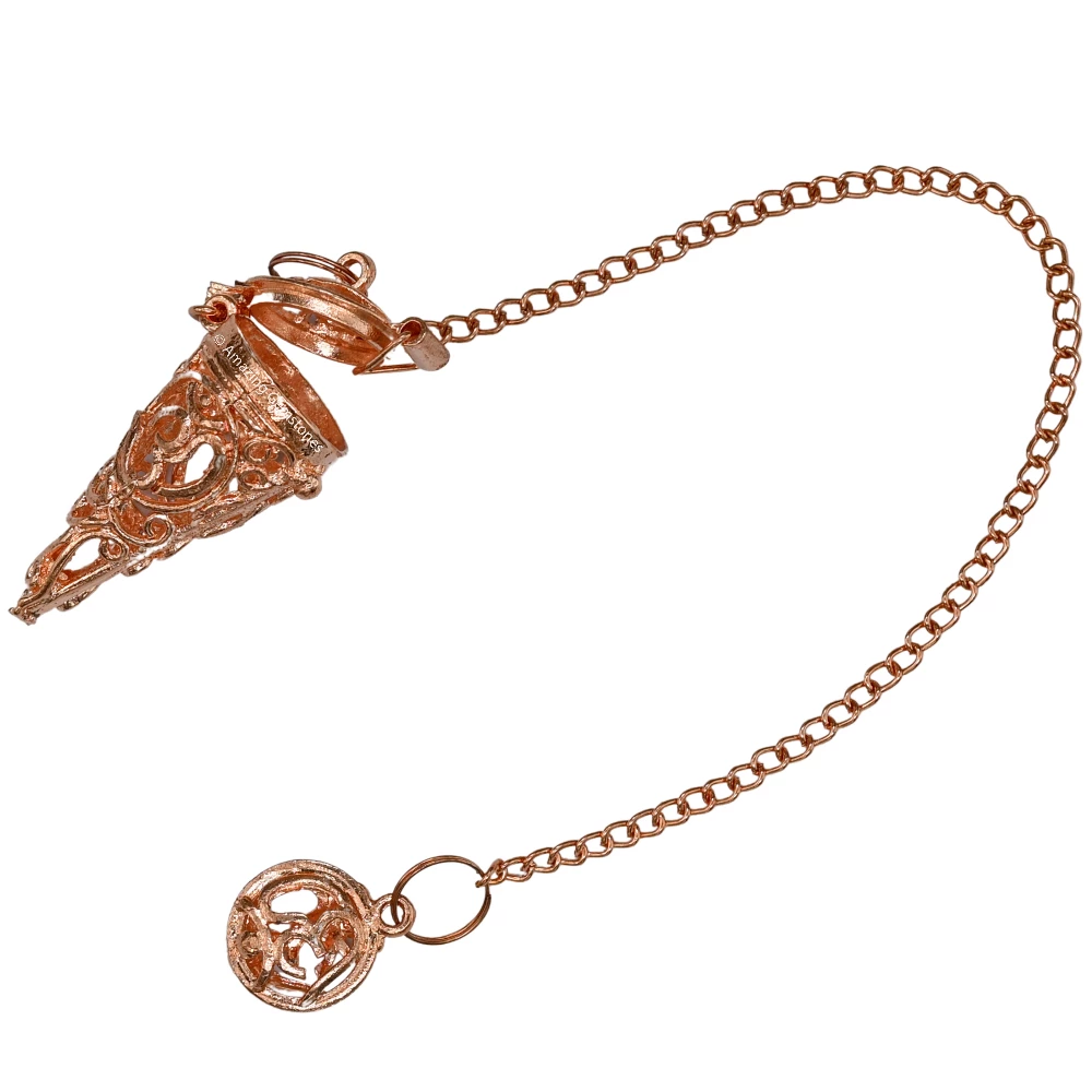 Copper Metal Pendulum - Copper Cone Chamber Om (MP105)