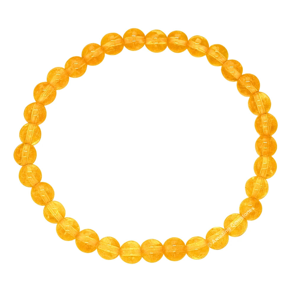 Citrine Onyx Healing Crystal Bracelets - 6mm Beads