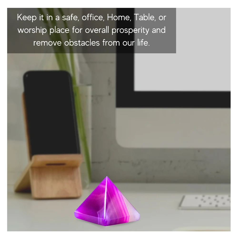Pink Onyx Pyramid (1 Inch)