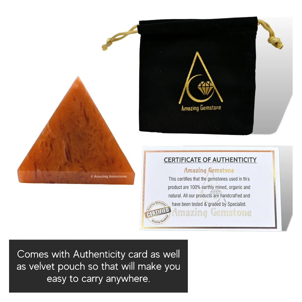 Red Aventurine Pyramid (1 Inch)