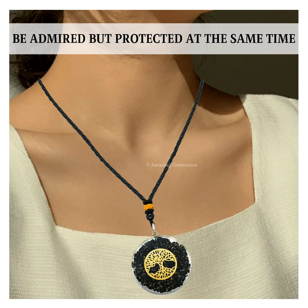 Shungite Necklace - Tree of Life
