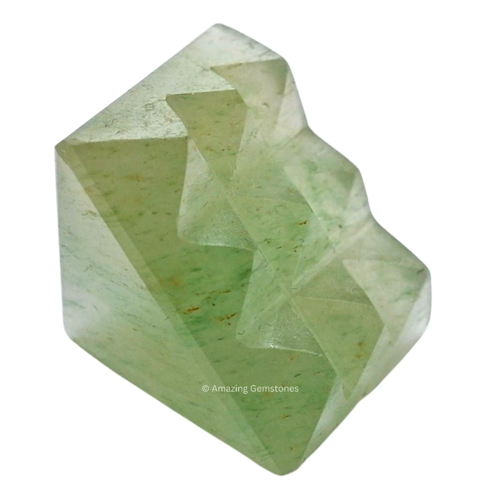 Green Aventurine Lemurian Pyramid - Under 9 Pyramid Plate