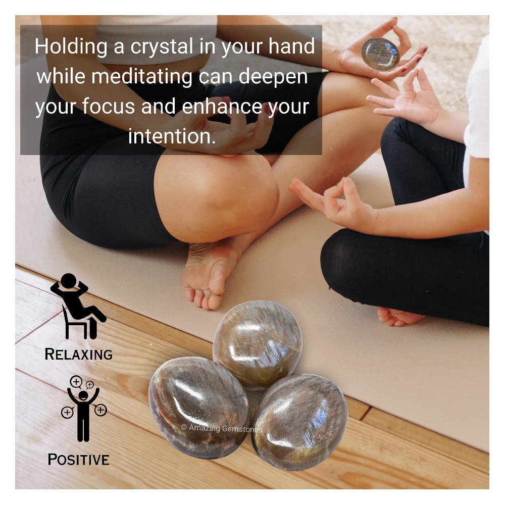Sun Moonstone Palm Stone