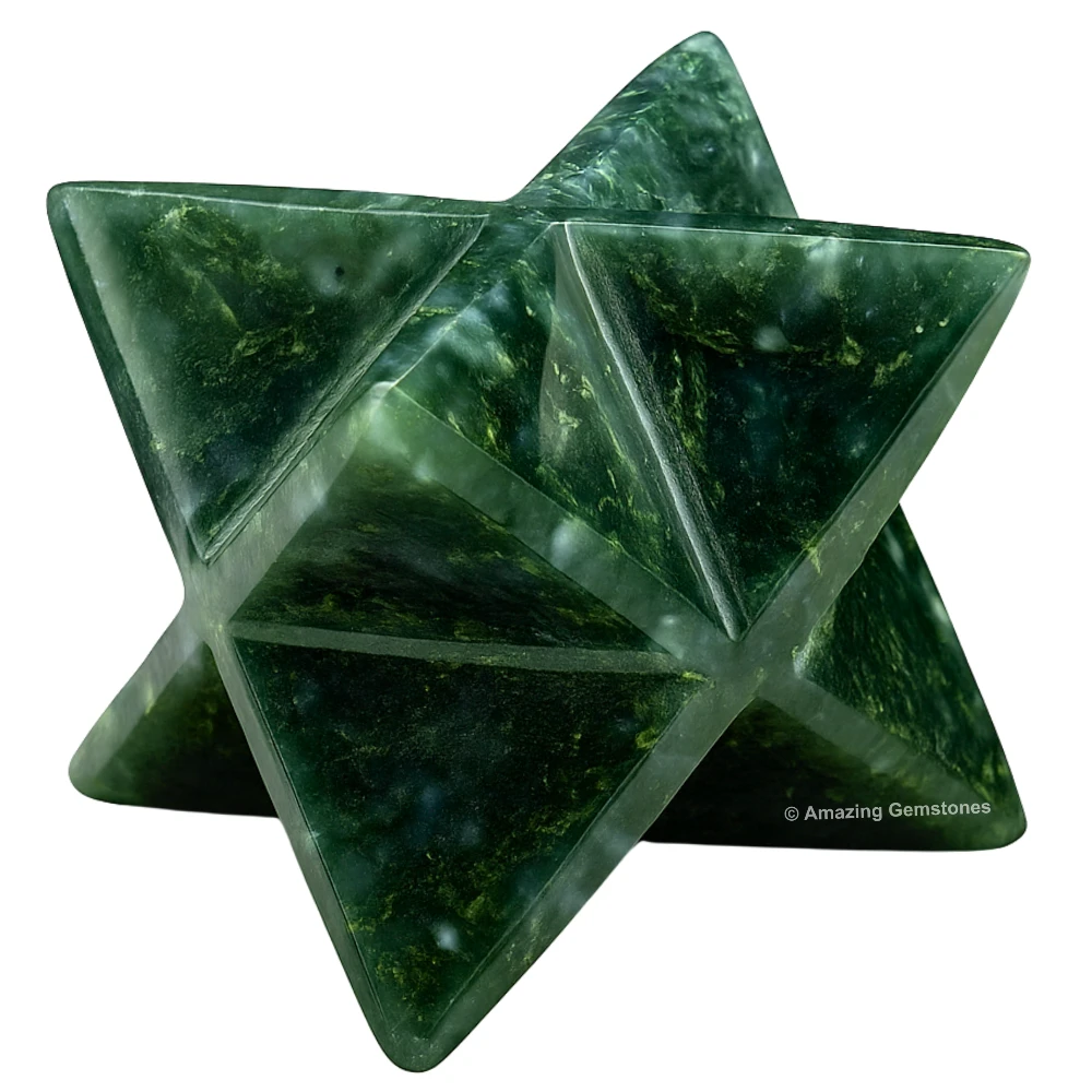 Moss Agate Merkaba (20-25 mm)