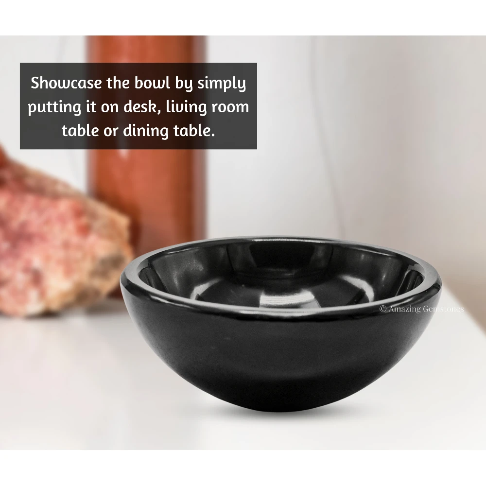 Black Obsidian Crystal Bowl - 2 Inch