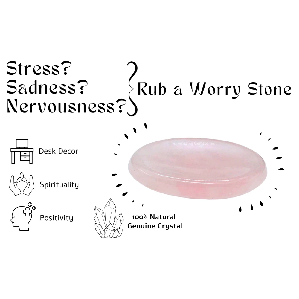 Rose Quartz Worry Stone