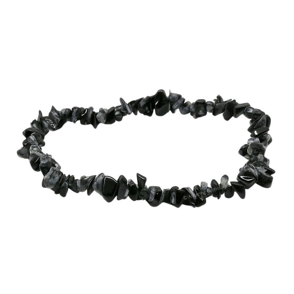 Snowflake Obsidian Chips Bracelet