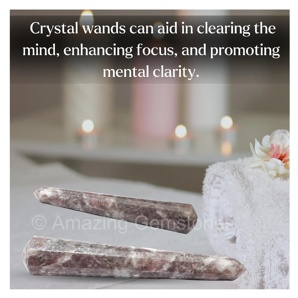 Lepidolite Wand (Faceted)