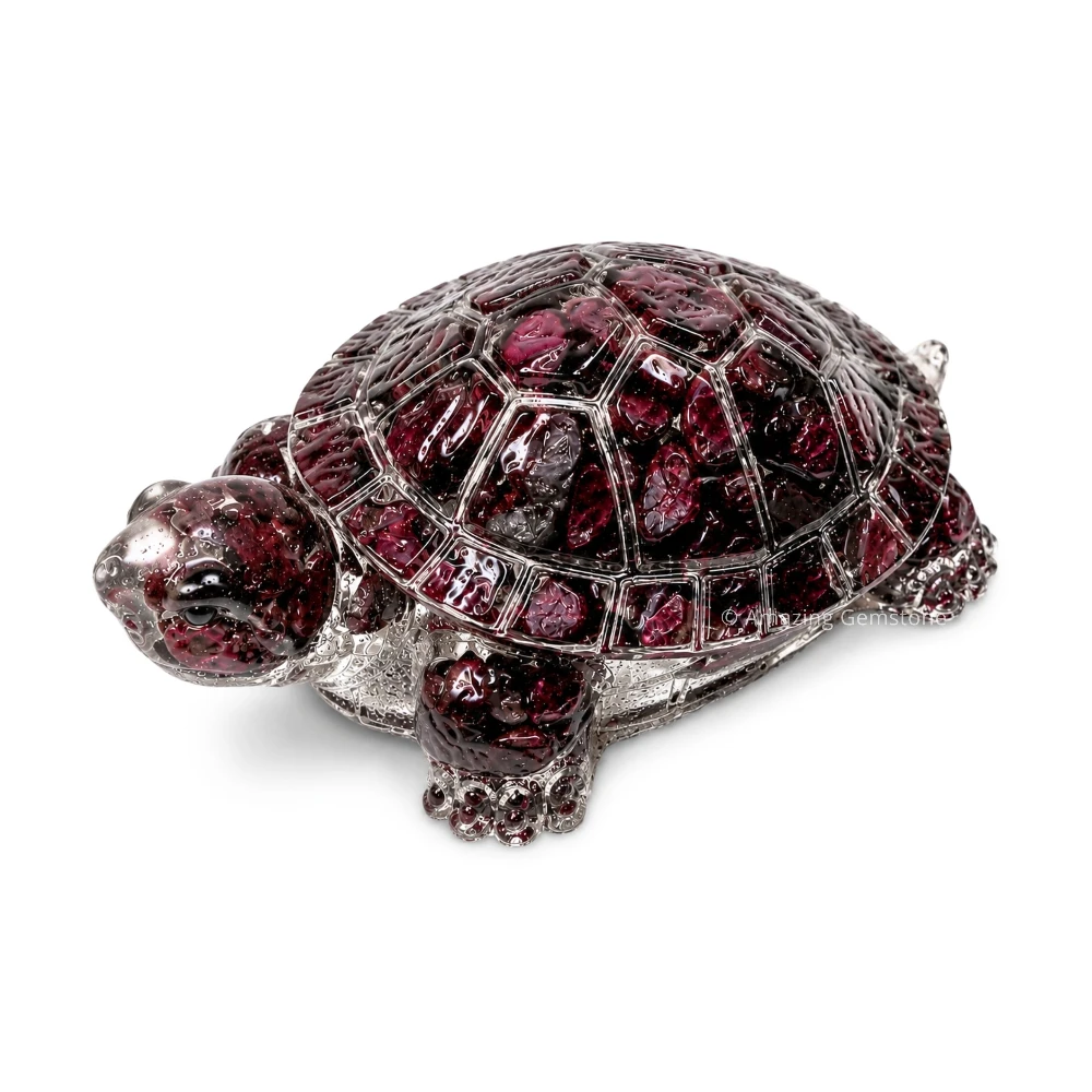 Garnet Tortoise Figurine
