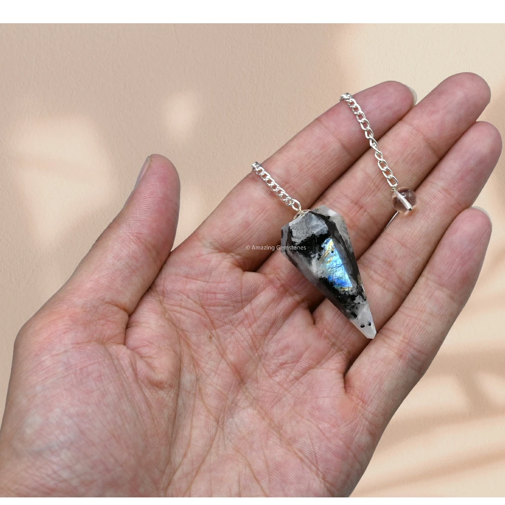 Rainbow Moonstone Pendulum