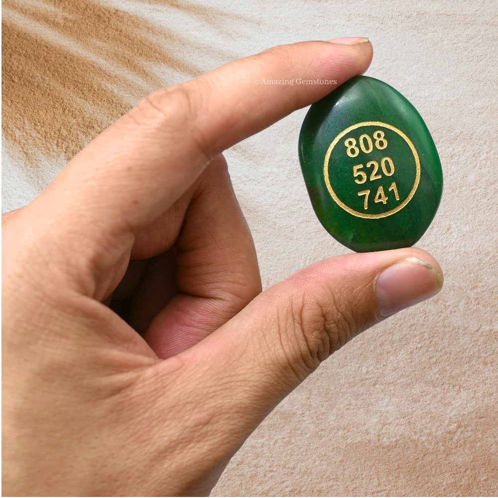 Green Aventurine Zibu Stone (Oval)