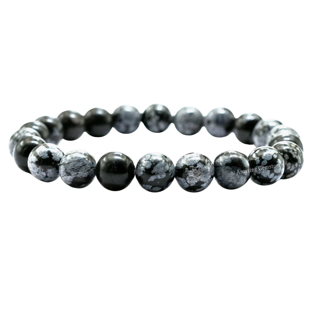 Snowflake Obsidian Bracelet (Strechable)