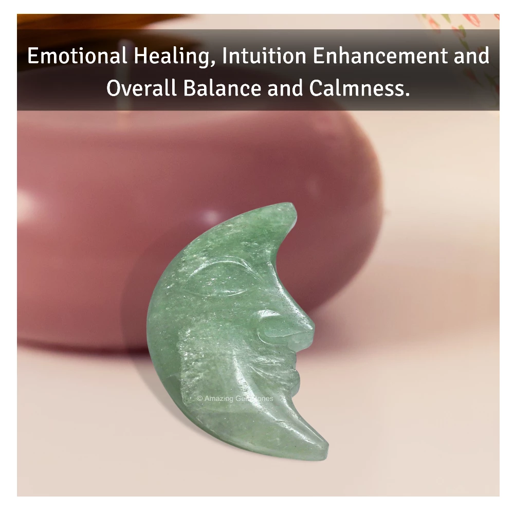 Light Green Aventurine Crescent Moon