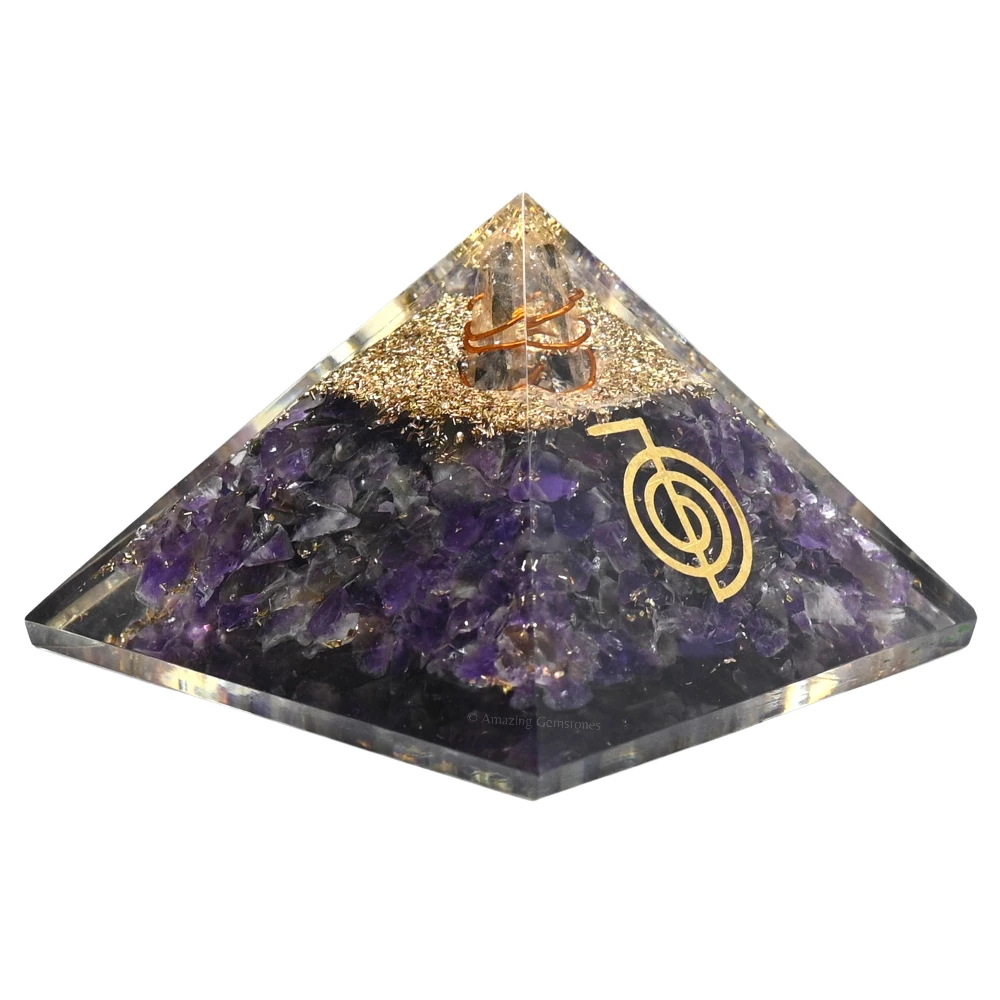Amethyst Orgone Pyramid - Reiki