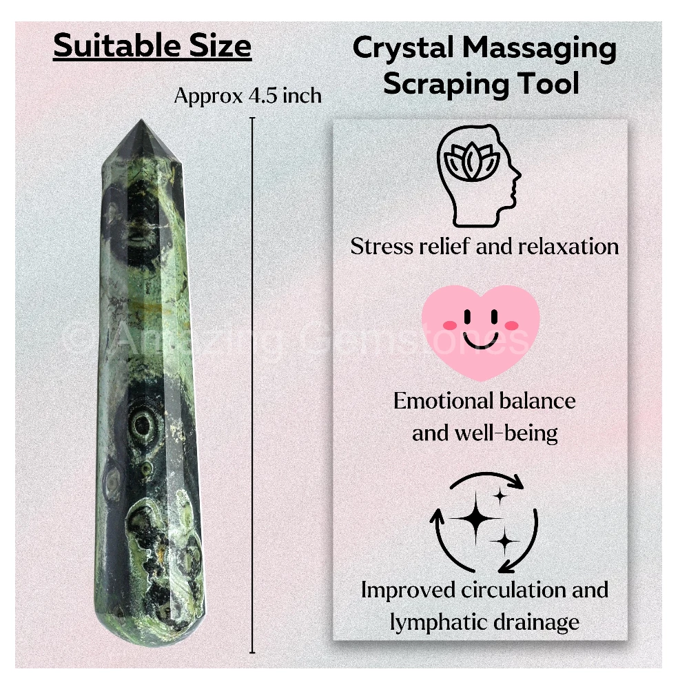 Kambaba Jasper Wand (Faceted)