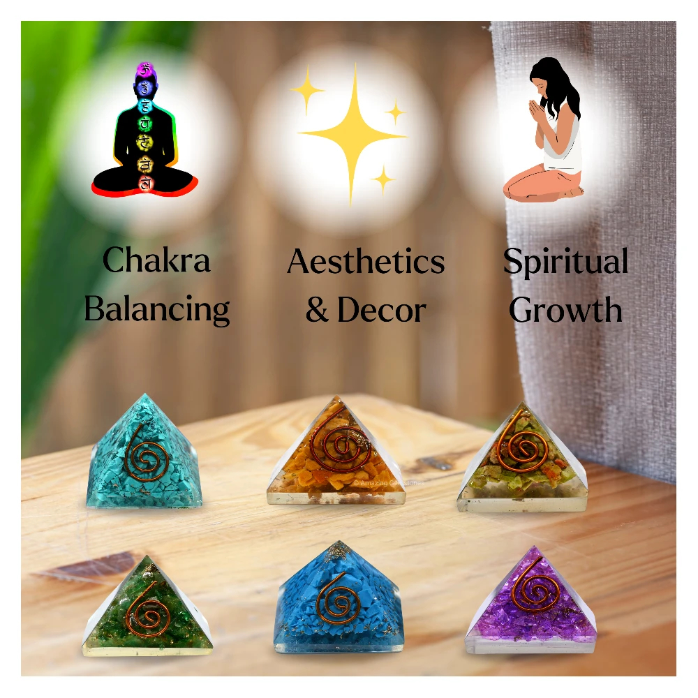 Set of 11 Orgonite Orgone Pyramid
