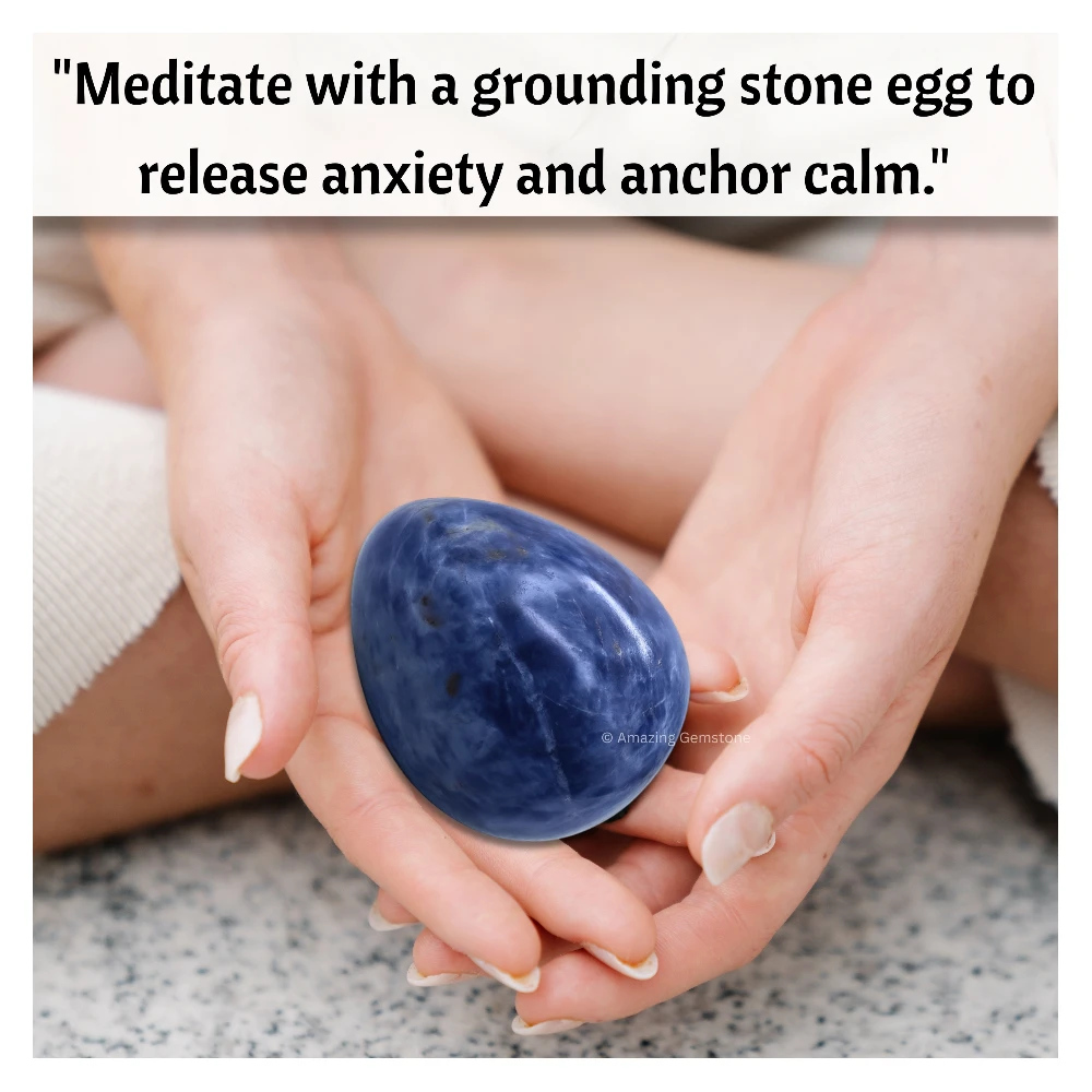 Sodalite Crystal Egg Stone