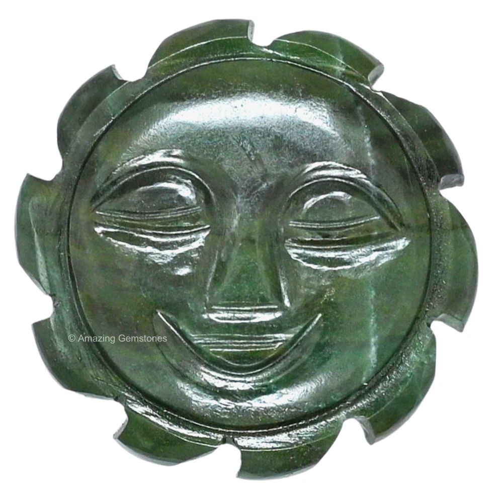 Green Aventurine Crystal Sun Face