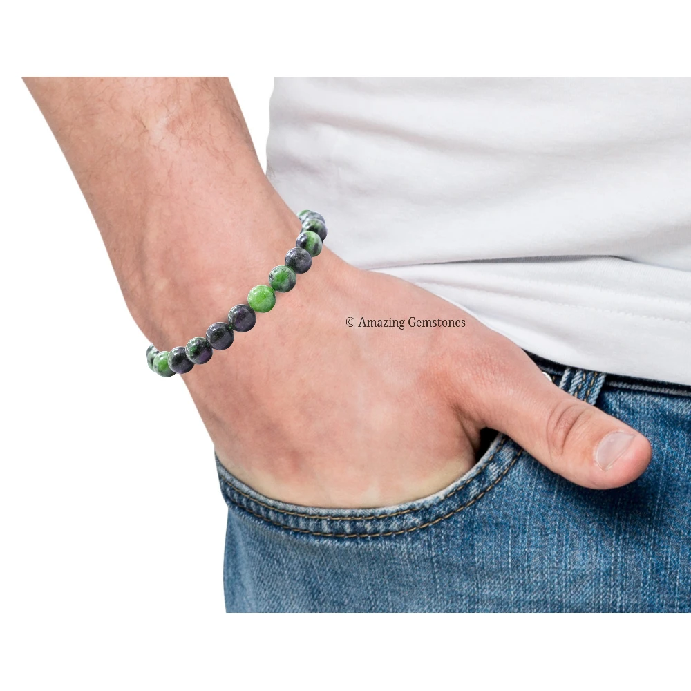 Ruby Zoisite Bracelet (Adjustable)