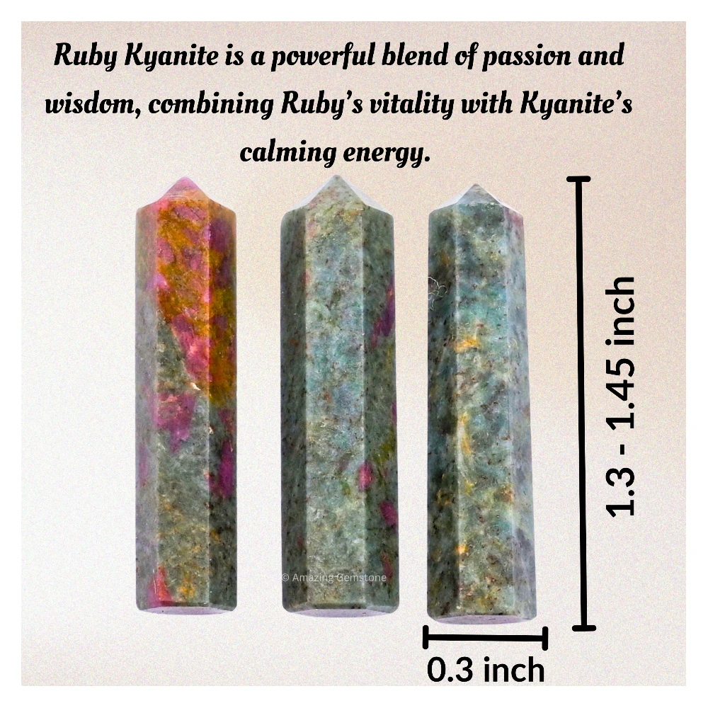 Ruby Kyanite Pencil Points (Set of 3)