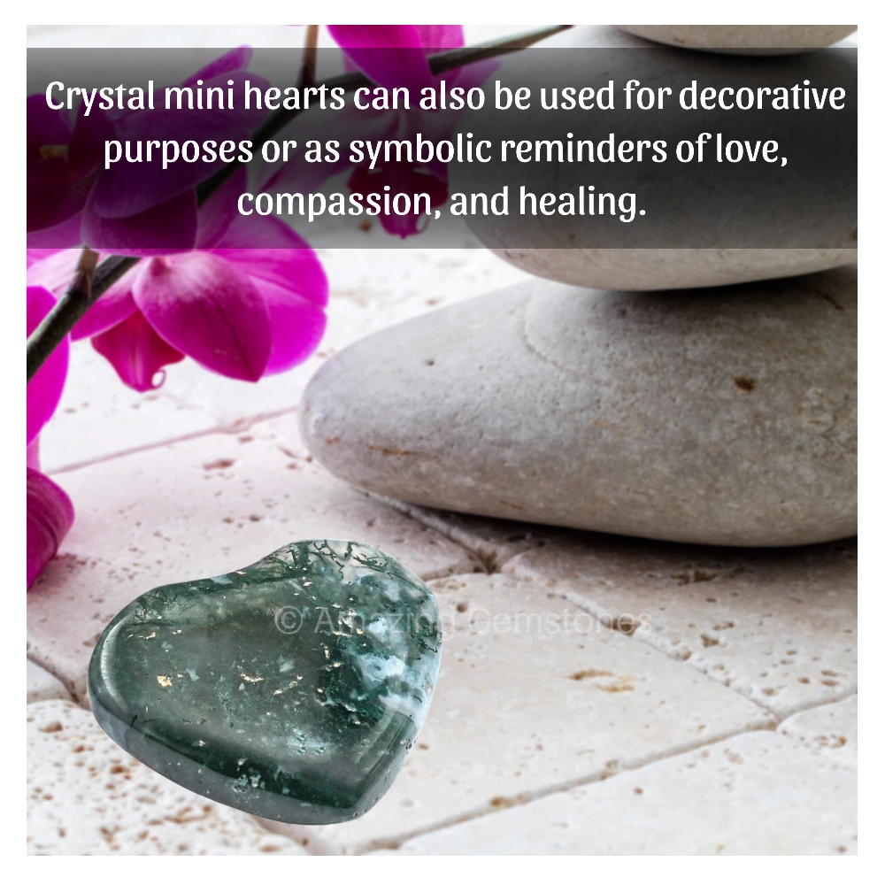 Moss Agate Heart (Pack of 2)