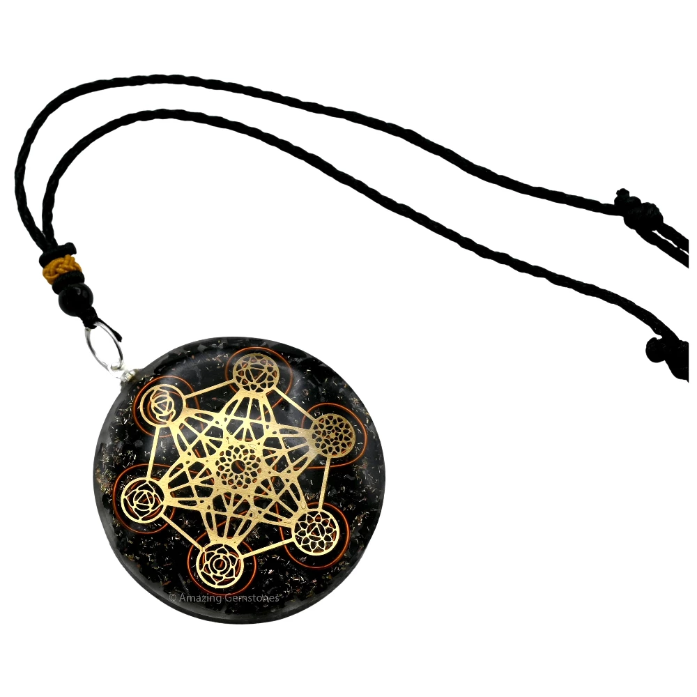 Black Tourmaline Orgone Necklace - Metatron Chakra