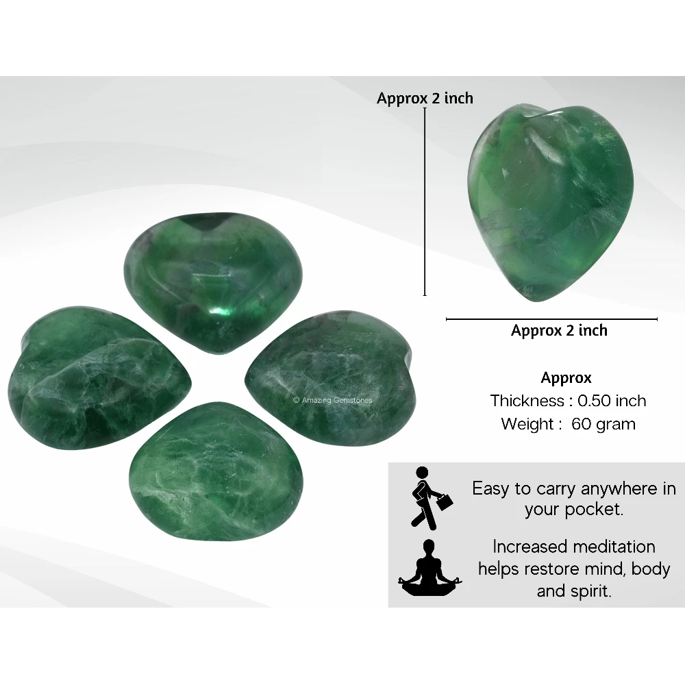 Green Fluorite Heart