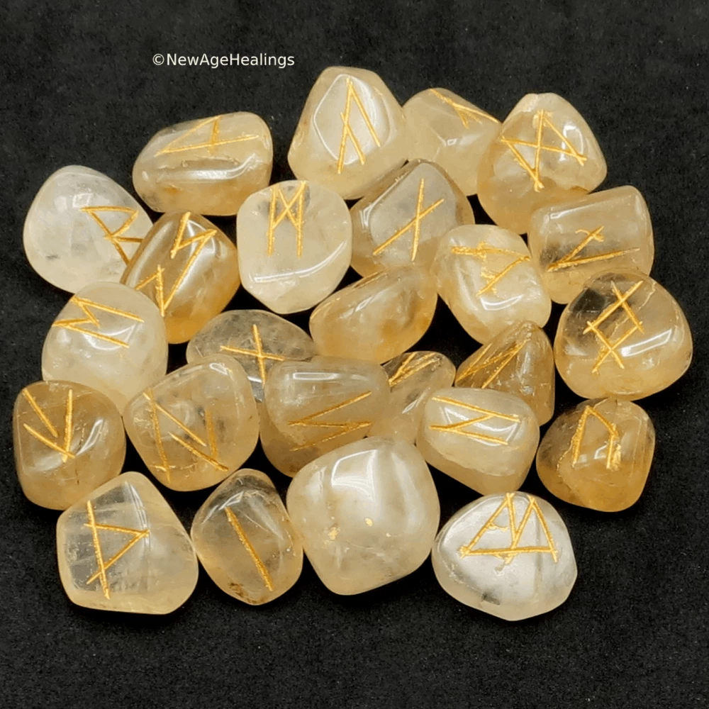 Citrine Rune Stones Set