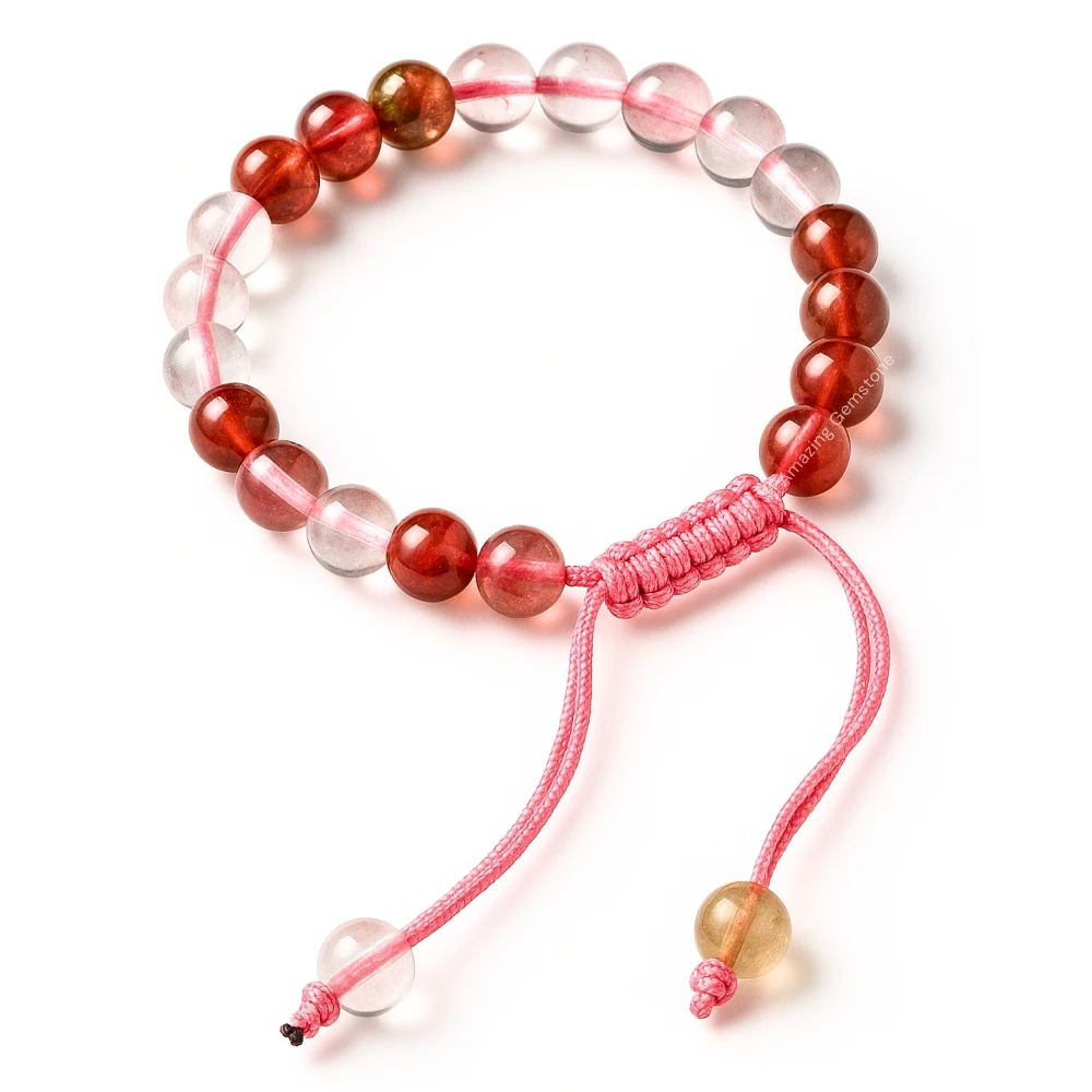 Multi Cherry Quartz Bracelet (Adjustable)