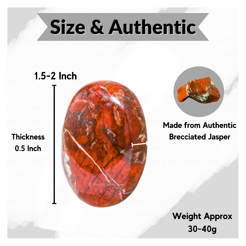 Brecciated Jasper Palm Stone