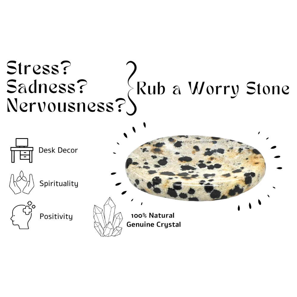 Dalmatian Jasper Worry Stone