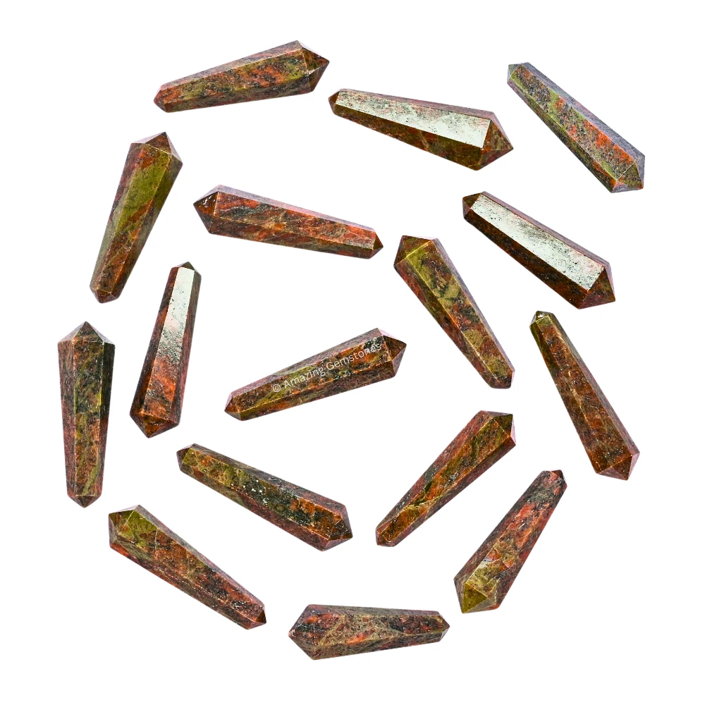 Unakite Pencil Points (Double Terminated)