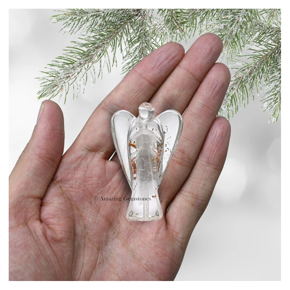 Selenite Orgone Angel Figurine (2 Inch)