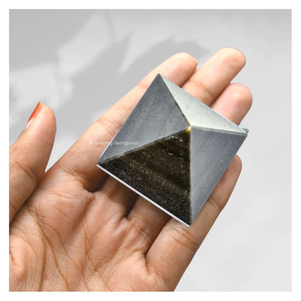Gold Sheen Obsidian Pyramid (1.5 Inch)