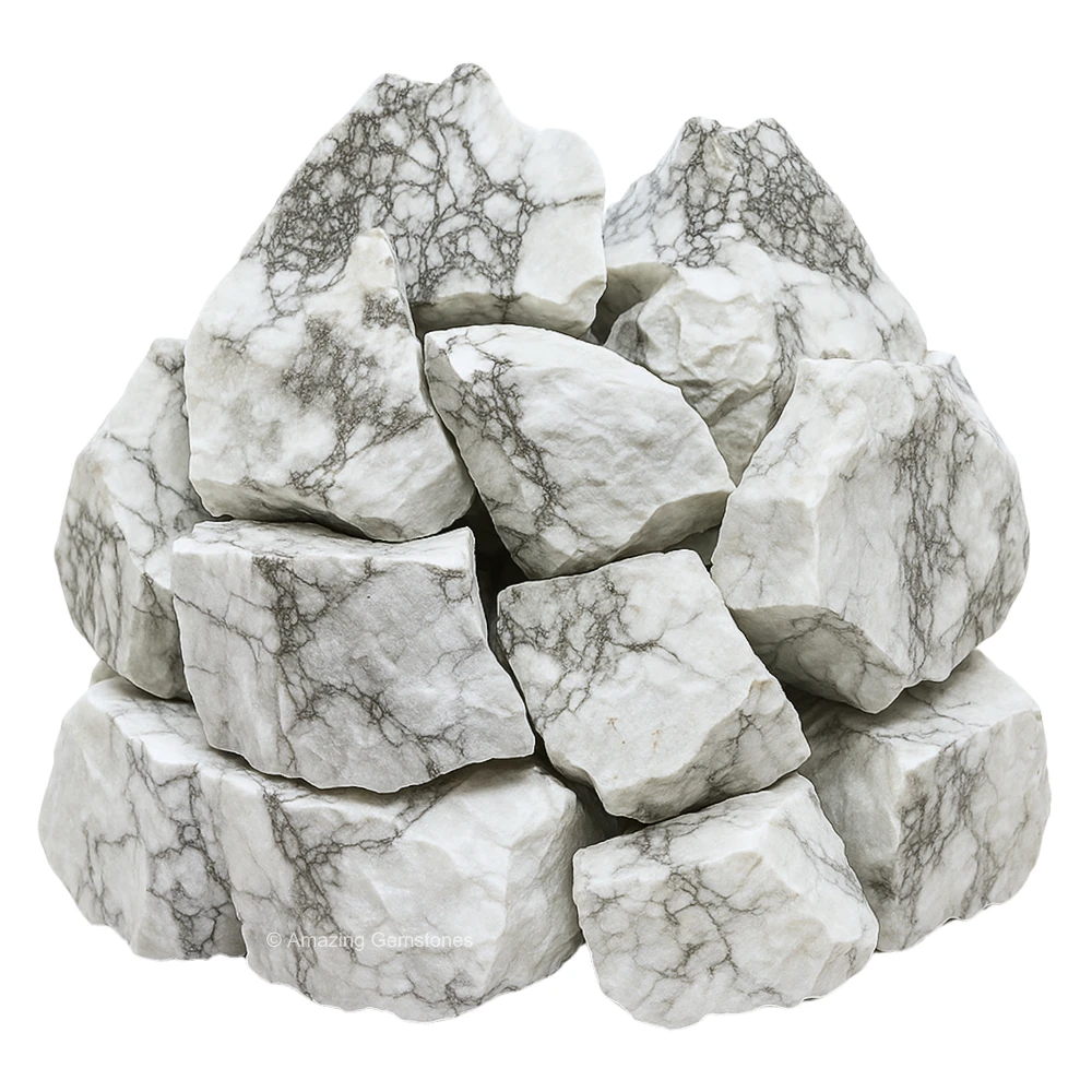 Howlite Raw Crystals (2 Pieces)