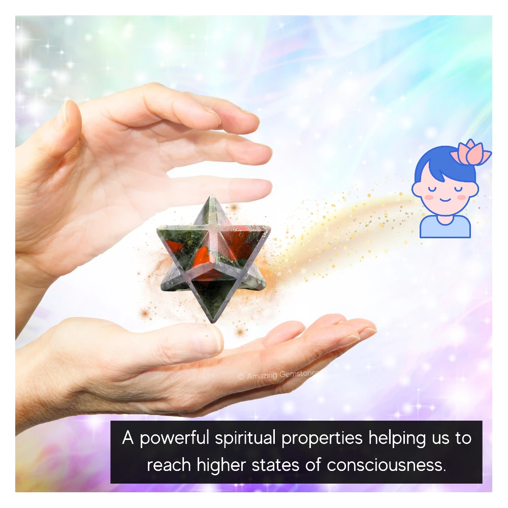 African Bloodstone Merkaba (15-20mm)