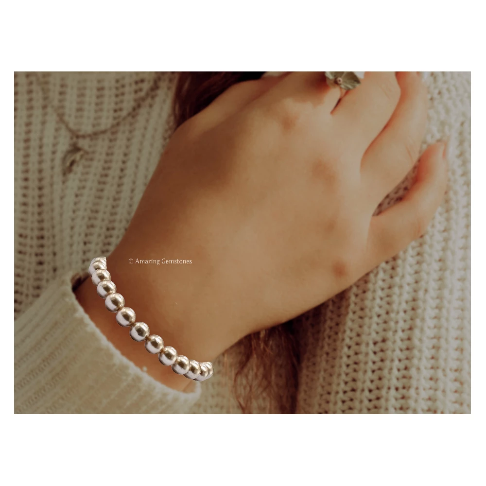 Champagne Pearl Bracelet (Strechable)