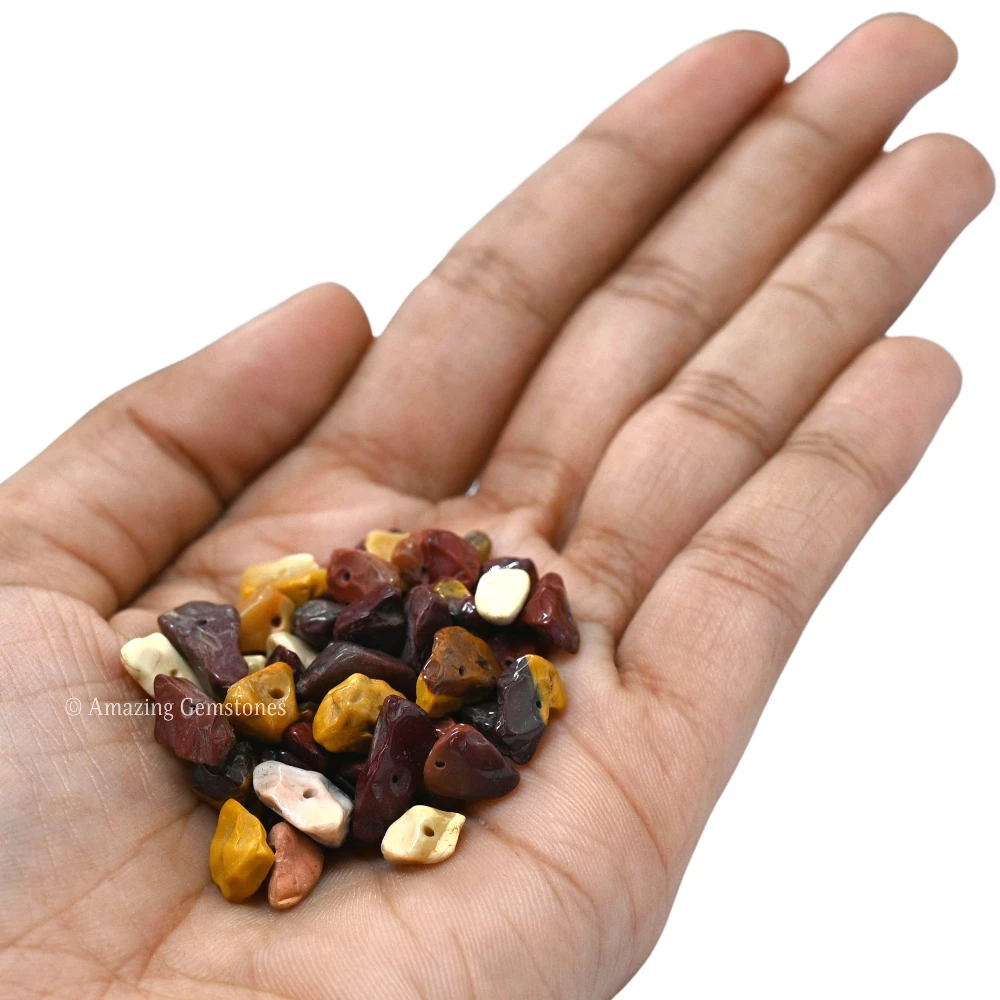 Mookaite Jasper Chips - Pre Drilled