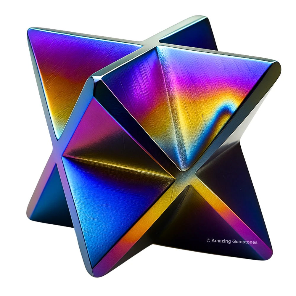 Titanium Aura Quartz Merkaba (15-20 mm)